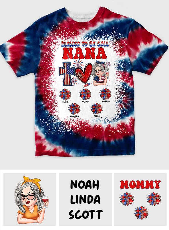 Faith Love Freedom Blessed To Be Called - Personalized Grandma All Over Shirt