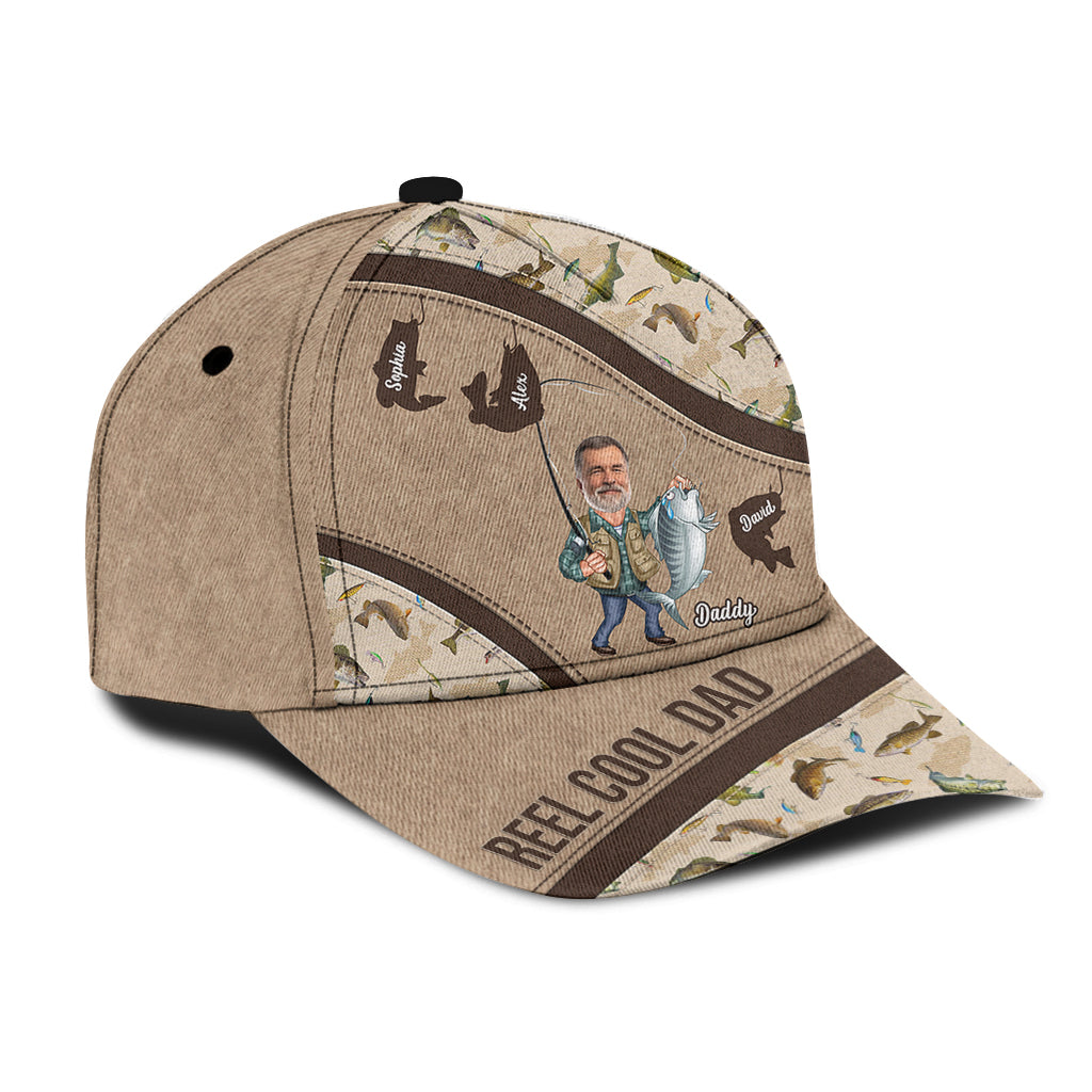 Reel Cool Dad - Personalized Fishing Classic Cap