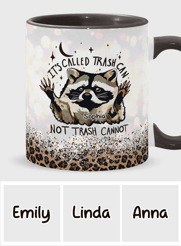 Mülleimer nicht - Personalisierte Tasse mit Waschbär-Motiv