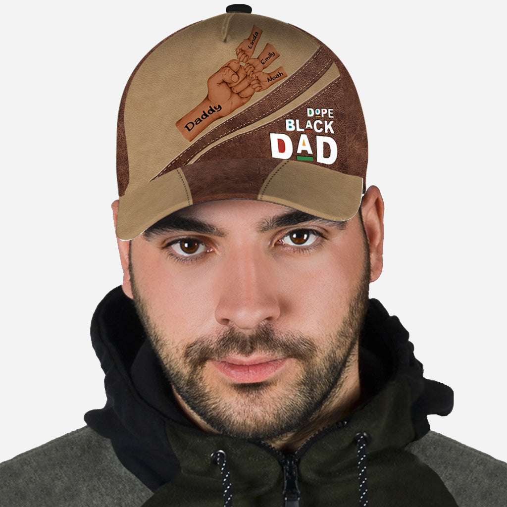 Dopest Dad - Personalized African American Classic Cap