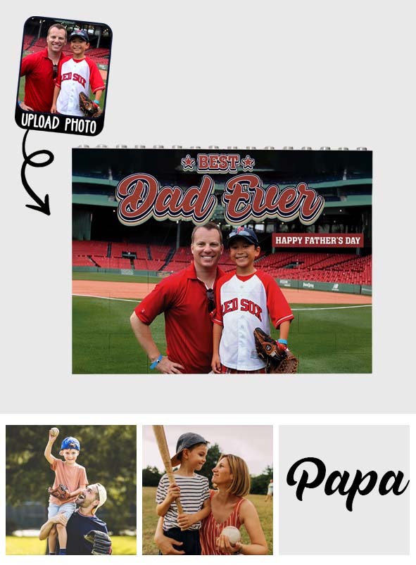 Best Dad Ever - Personalized Father One-sided Horizontal Rectangle Building Brick Blocks