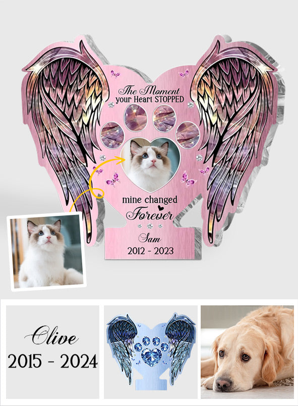 Memorial Wings Your Wings Were Ready But My Heart Was Not - Personalized Cat Custom Shaped Acrylic Plaque