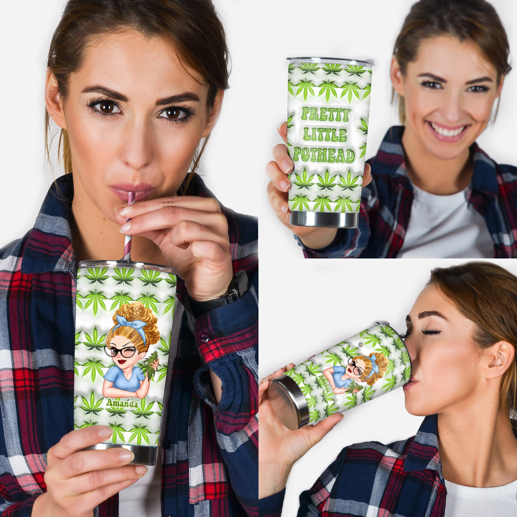 Pretty Lil' Pothead - Personalized Weed Tumbler