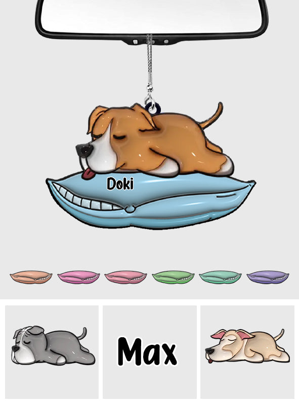 J'aime mes chiens - Ornement de voiture personnalisé pour chien