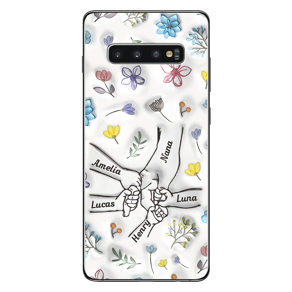 Holding Hands Grandma Mom Nana - Personalized Grandma Phone Case