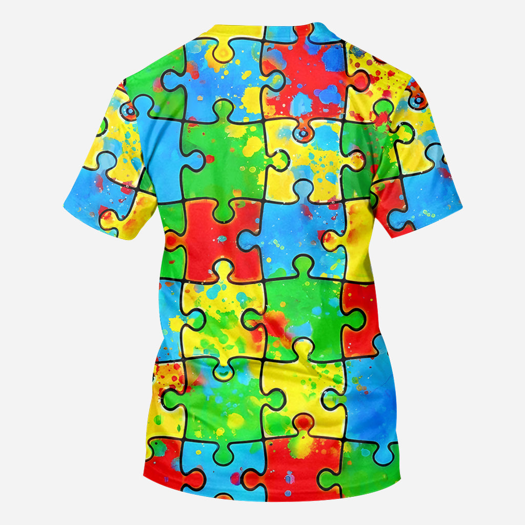 Its Ok To Be Different - Autism Awareness All Over Shirt