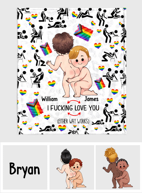 Je t'aime - Couverture de soutien LGBT personnalisée