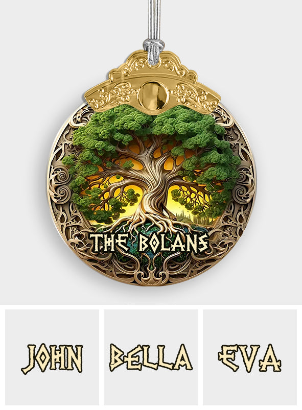 Lebensbaum im skandinavischen Mythologie-Stil, rustikale Variante – personalisierter irischer Vintage-Schmuck