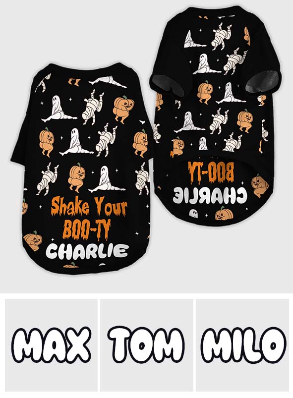Shake Your Boo-ty - Personalized Dog Pet Shirt