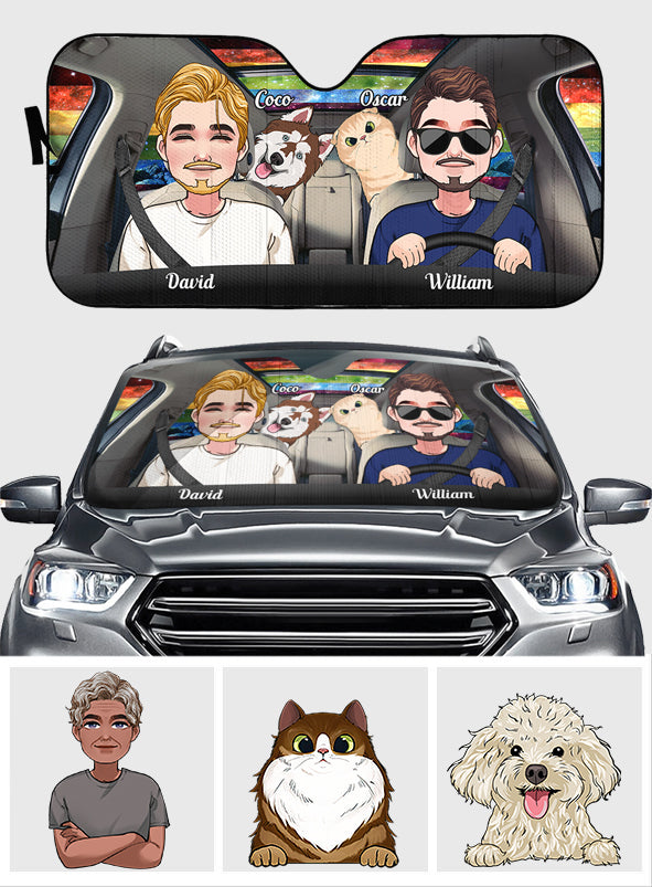 Ride With Pride - Personalized LGBT Support Car Sunshade