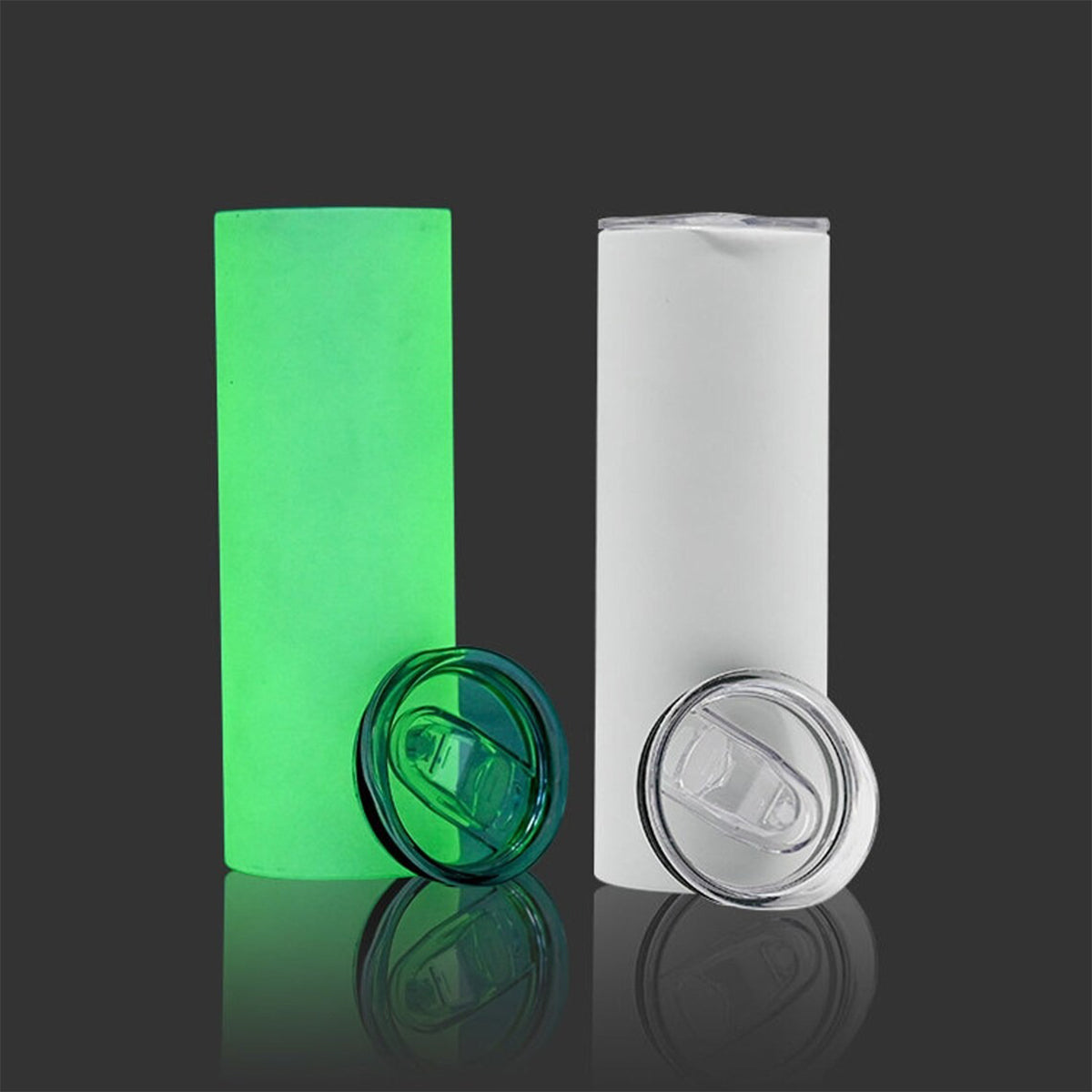 My Give A Fck Is Broken But My Go Fck Yourself Is Fully Functional - Personalized Skull Glow Skinny Tumbler