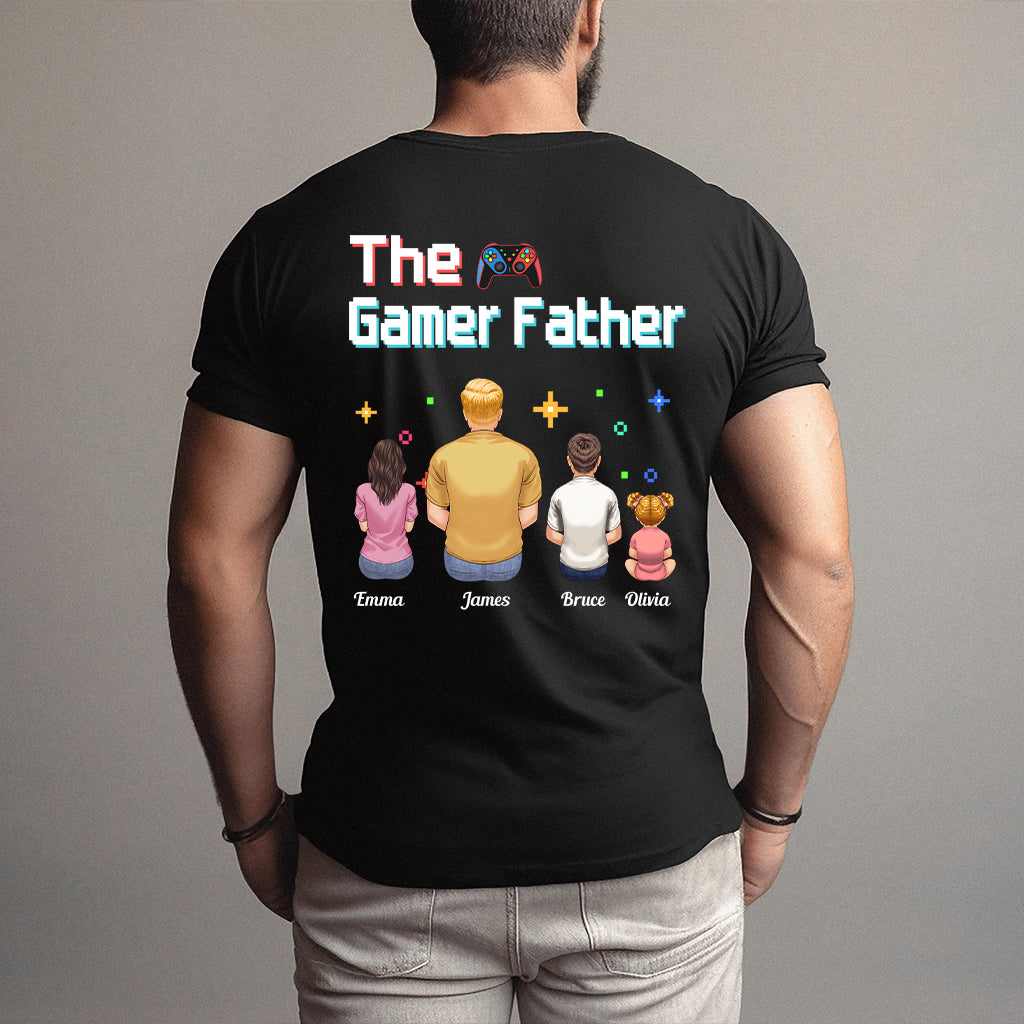 The Gamer Dad Gaming Father Any Title - Personalized Video Game T-shirt and Hoodie