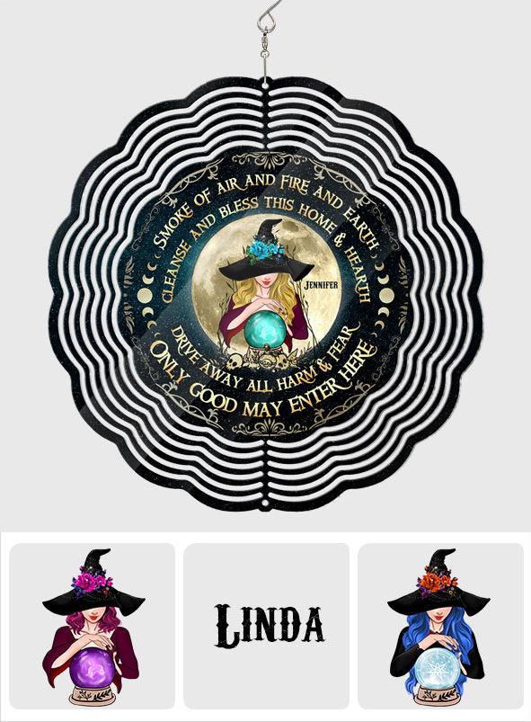 Smoke Of Air And Fire And Earth - Personalized Witch Wind Spinner