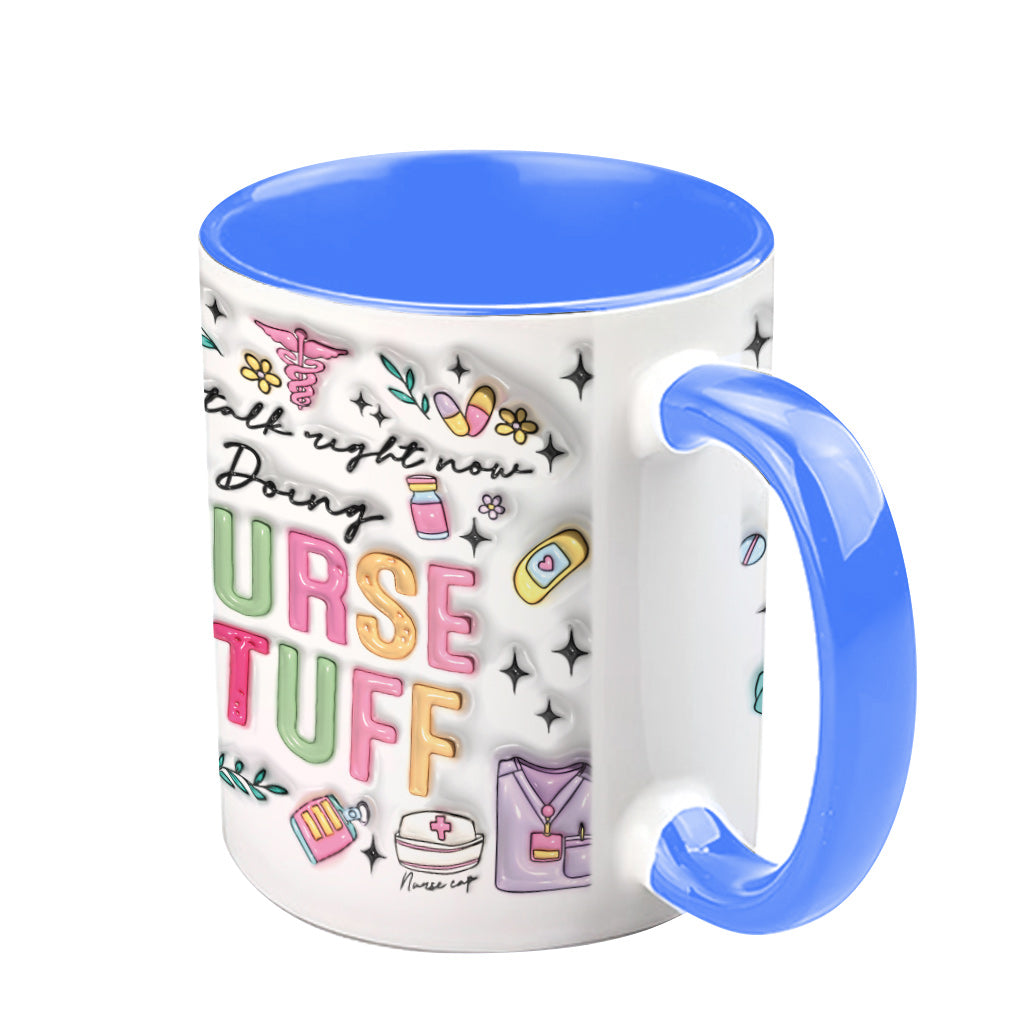 Doing Nurse Stuff - Personalized Nurse Accent Mug