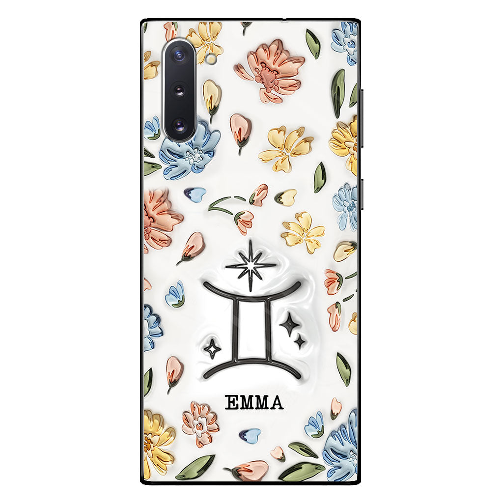 Floral Zodiac Sign - Personalized Horoscope Phone Case