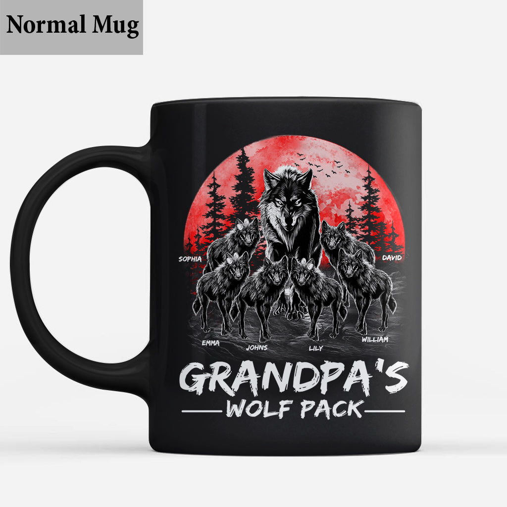 Grandpa's Wolf Pack - Personalized Grandpa Mug