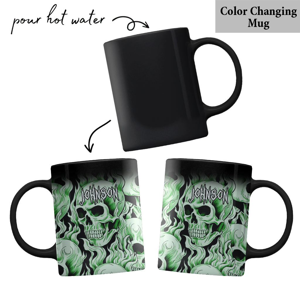 Green Skull - Personalized Skull Mug