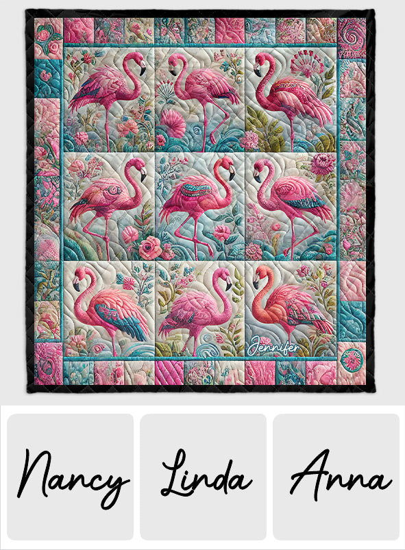 Wunderschöner Flamingo – personalisierte Flamingo-Decke
