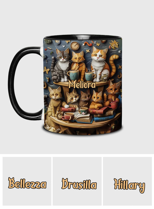 Just Love Cats Vintage Style - Personalized Cat Accent Mug