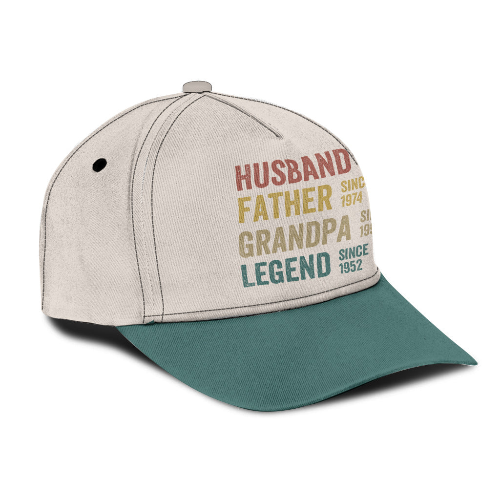 Husband Father Grandpa Legend - Personalized Grandpa Classic Cap