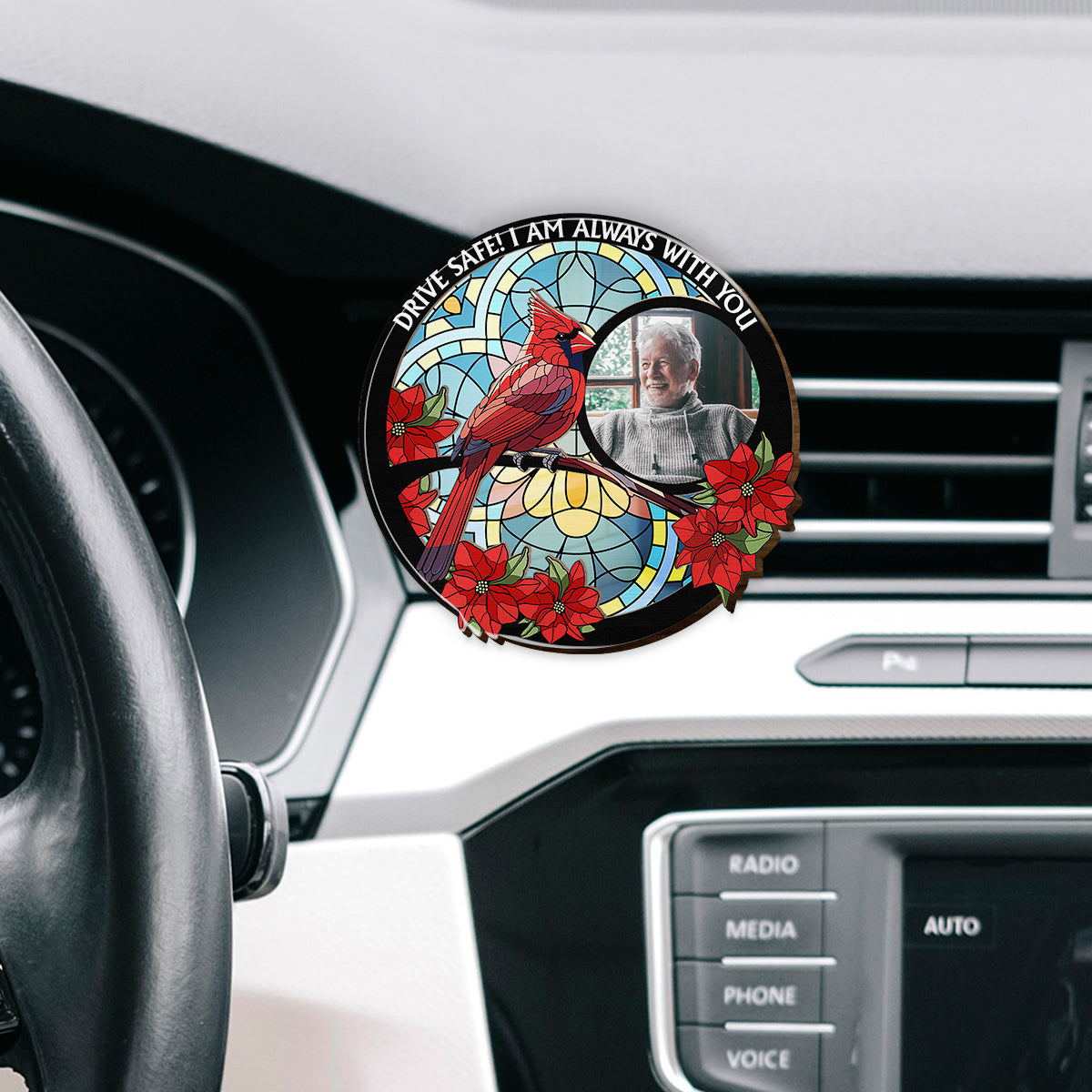 Drive Safe I'm Always With You - Personalized Memorial Shaped Car Visor Clip