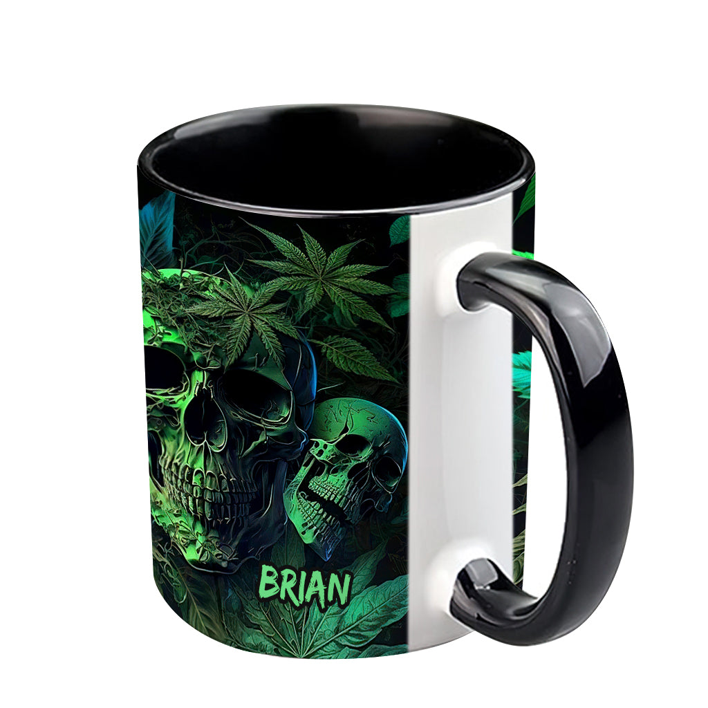Cannabis Skull - Personalized Weed Accent Mug