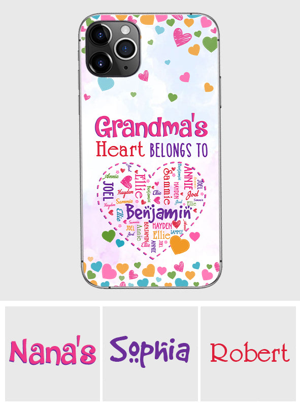 Grandma's Heart - Personalized Grandma Phone Case