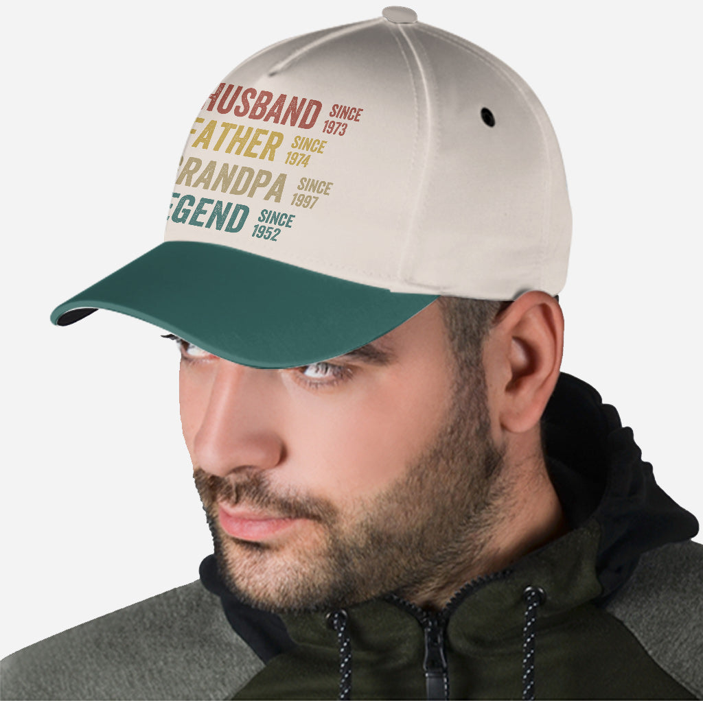 Husband Father Grandpa Legend - Personalized Grandpa Classic Cap