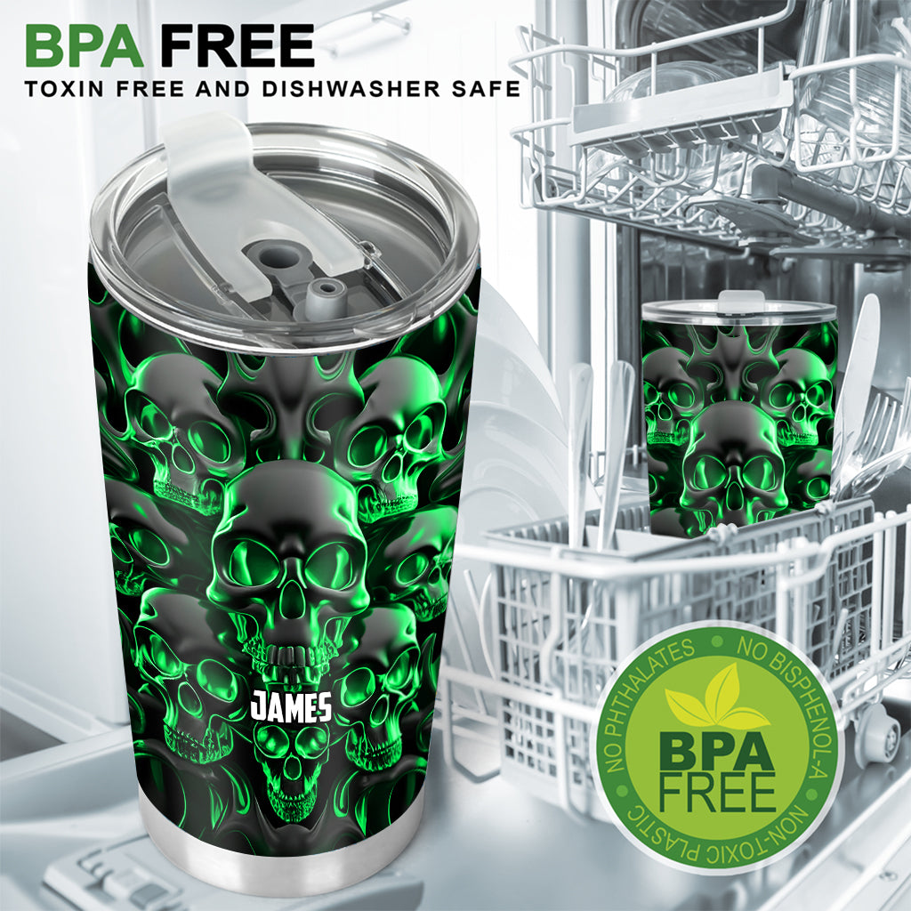 Melted Skull - Personalized Skull Tumbler