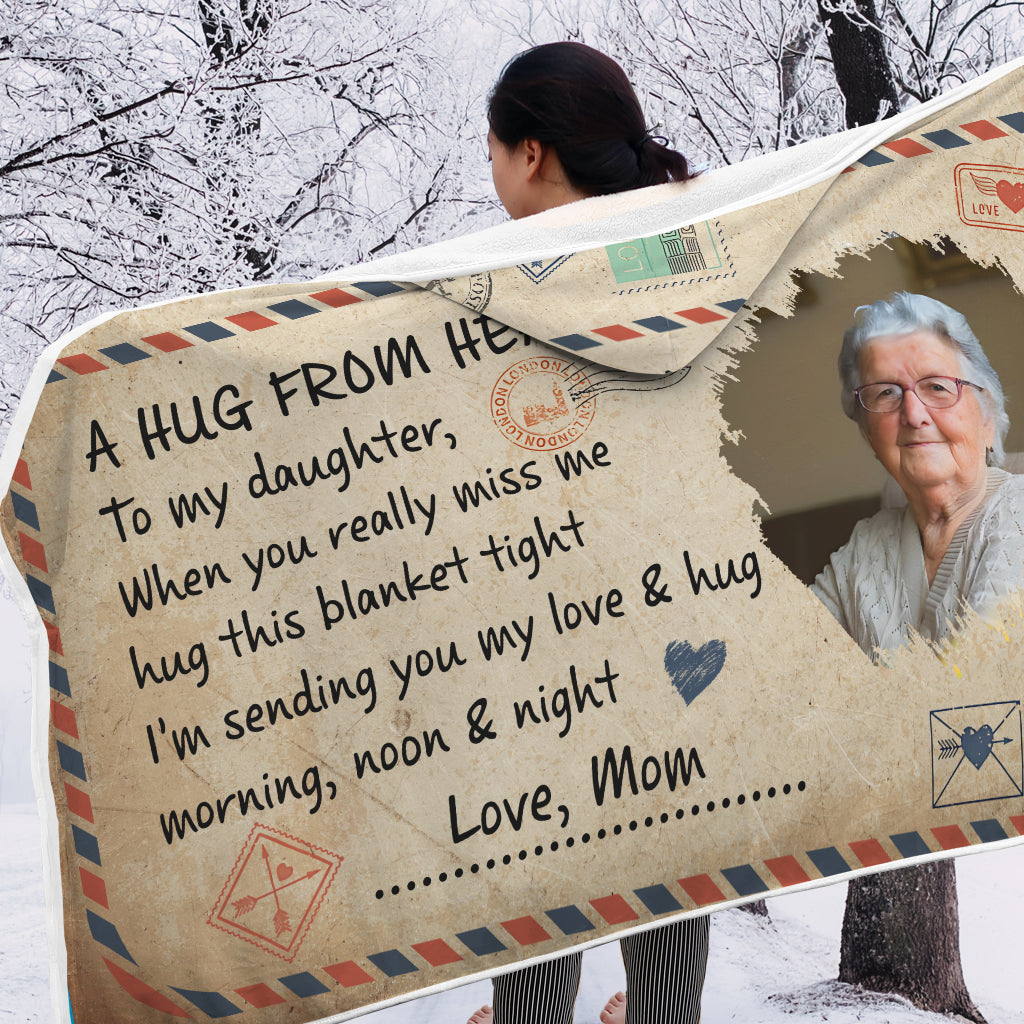 A Hug From Heaven - Personalized Memorial Hooded Blanket
