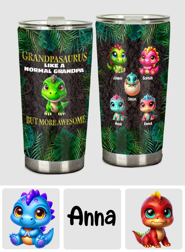 Daddysaurus Grandpasaurus 3D Dinosaurs - Personalized Father Tumbler