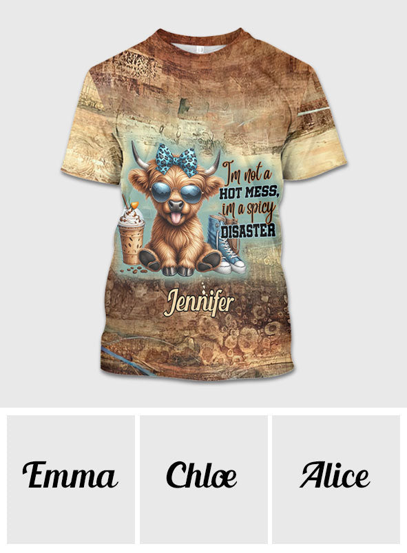 Je ne suis pas un désastre ambulant - T-shirt personnalisé intégral