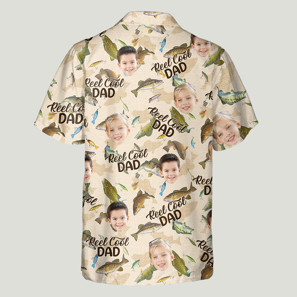 Reel Cool Dad - Personalized Fishing Hawaiian Shirt
