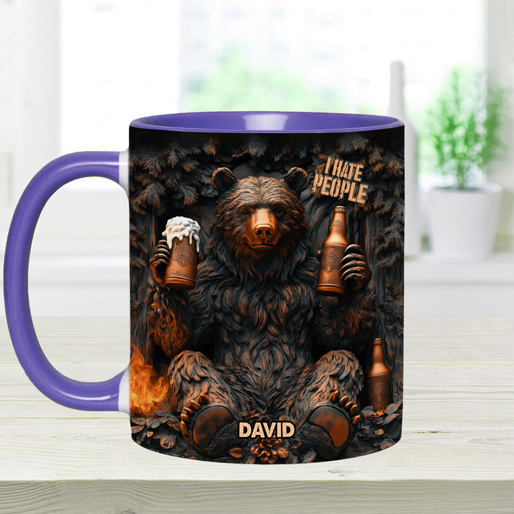 I Hate People - Personalized Camping Accent Mug