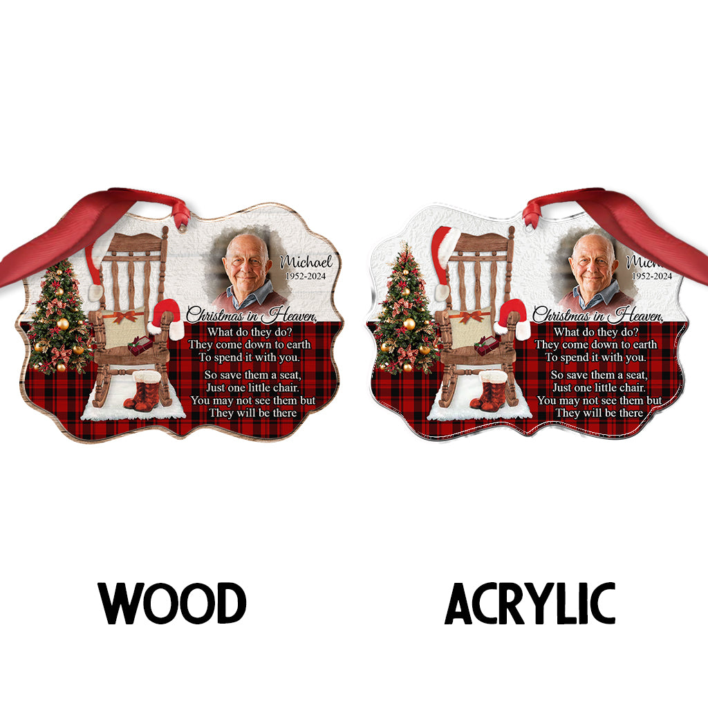 Christmas In Heaven - Personalized Memorial Custom Shaped Ornament