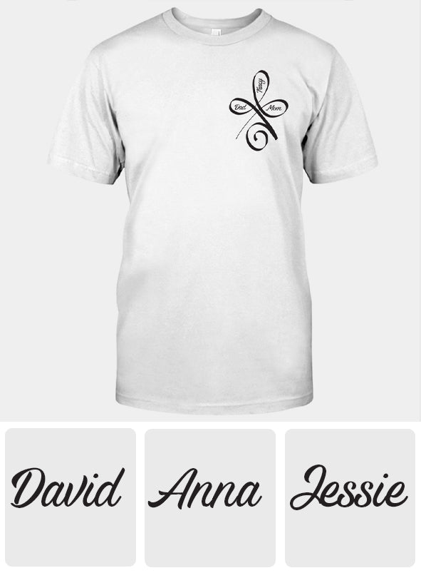 Bedingungslose Liebe – Personalisiertes Familien-T-Shirt und Hoodie