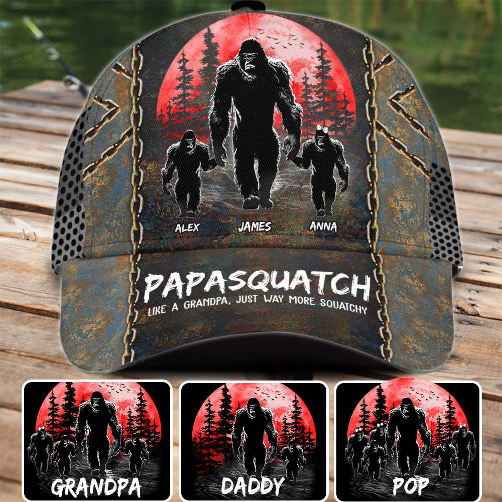 Grandpasquatch - Personalized Father Classic Cap