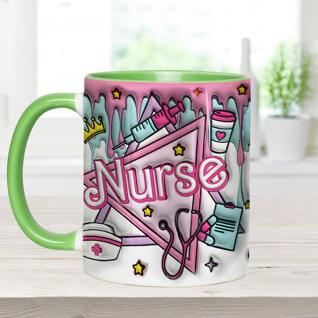 Nurse Life Pink Doll - Personalized Nurse Accent Mug