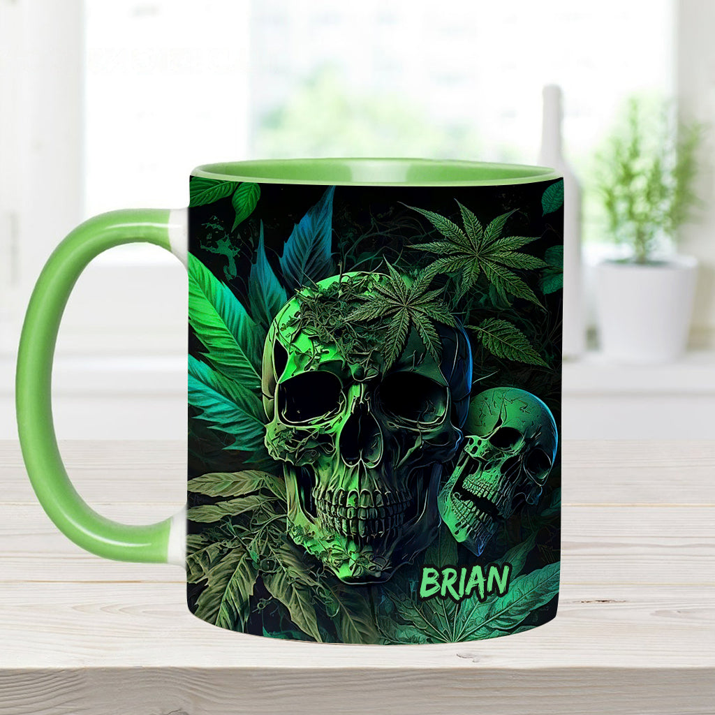 Cannabis Skull - Personalized Weed Accent Mug