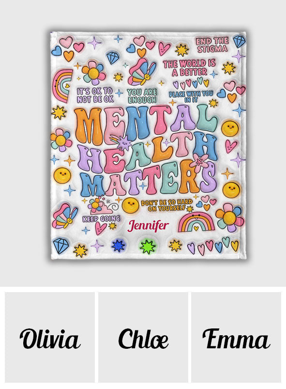 Mental Health Matter - Personalized Mental Health Awareness Blanket