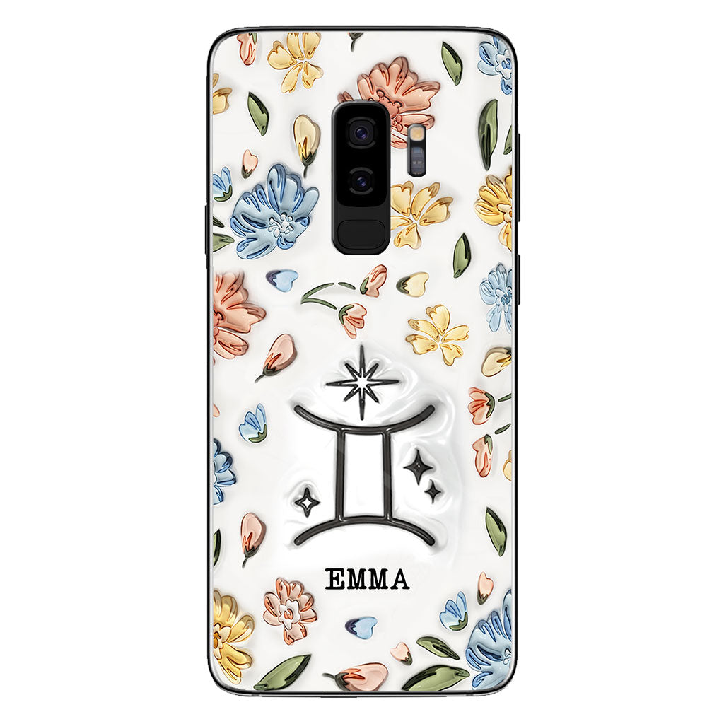 Floral Zodiac Sign - Personalized Horoscope Phone Case