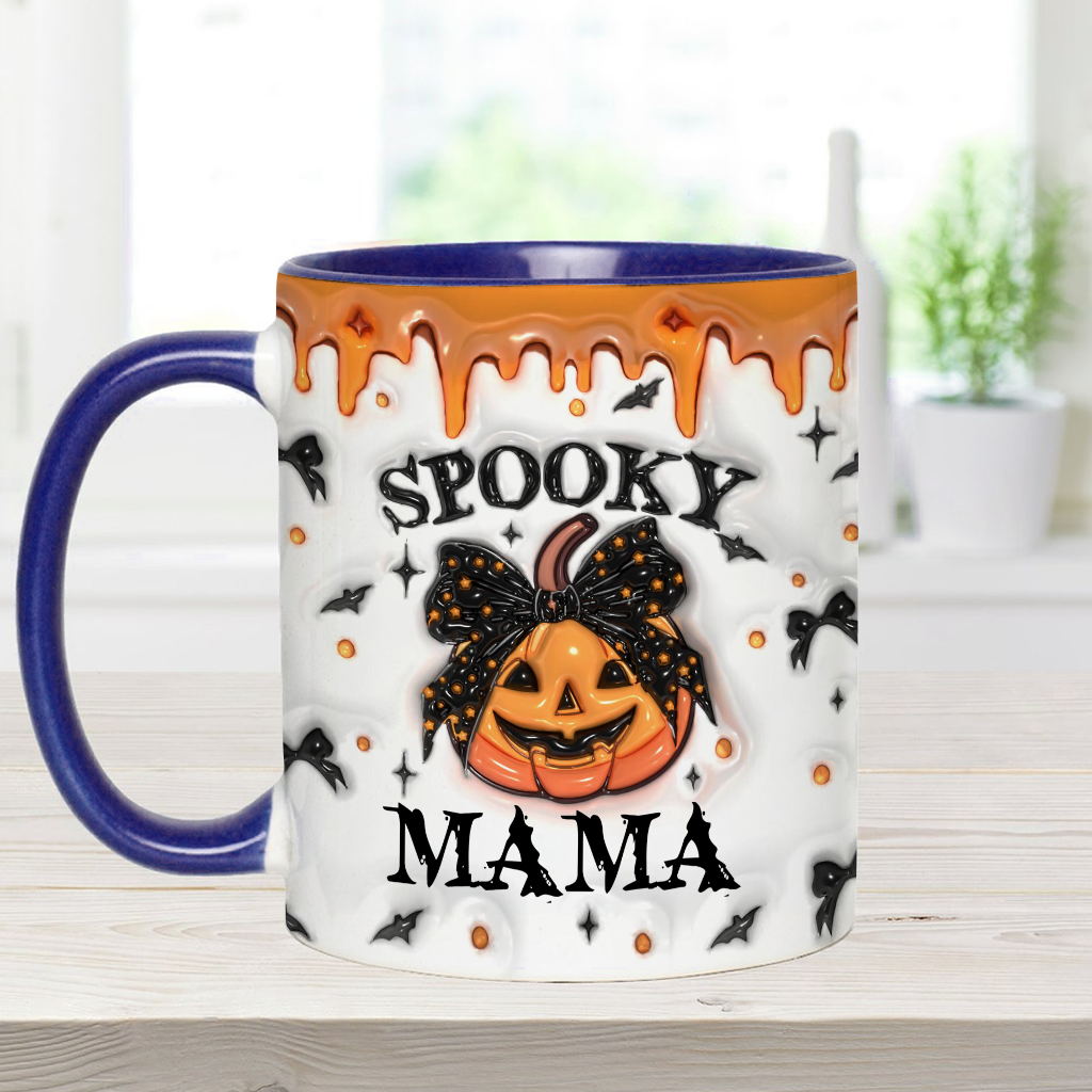 Spooky Mama Grandma Nana - Gift for mom - Personalized Accent Mug