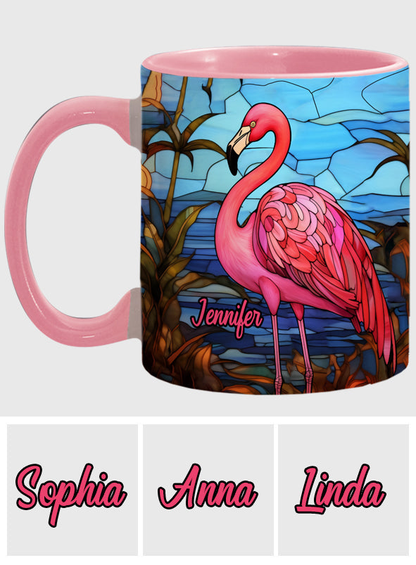 Personalisierte Tasse mit Flamingo-Motiv – Liebe Flamingos!