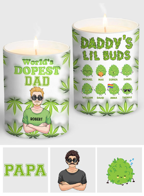 Dopest Dad Ever - Personalized Father Candle With Wooden Lid