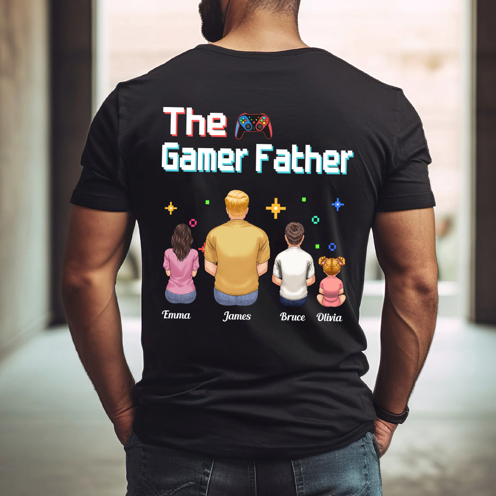 The Gamer Dad Gaming Father Any Title - Personalized Video Game T-shirt and Hoodie