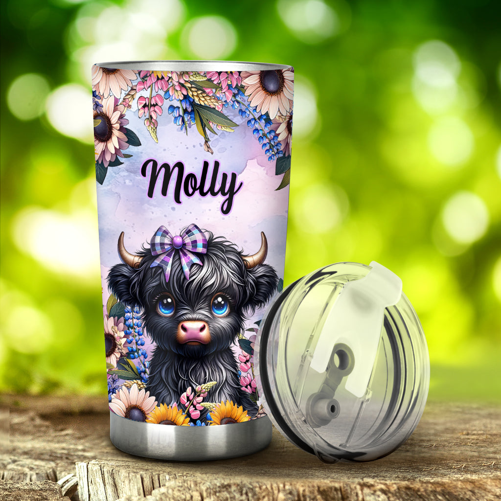 Cute Little Highland Cow - Personalized Tumbler