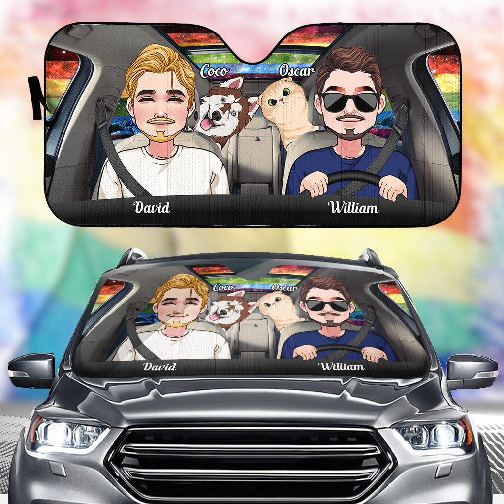 Ride With Pride - Personalized LGBT Support Car Sunshade