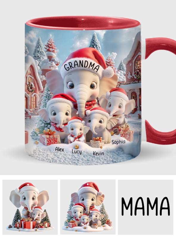 Beliebiger Titel: Niedlicher Elefant – Personalisierte Tasse mit Oma-Akzent