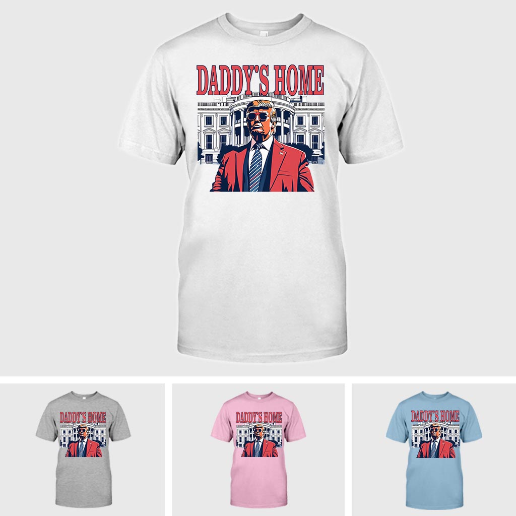 „Daddy's Home“-Shirt, „White House Trump 2024“-Shirt, „4. Juli“-Shirt, Republikanisches T-Shirt, Politisches Shirt