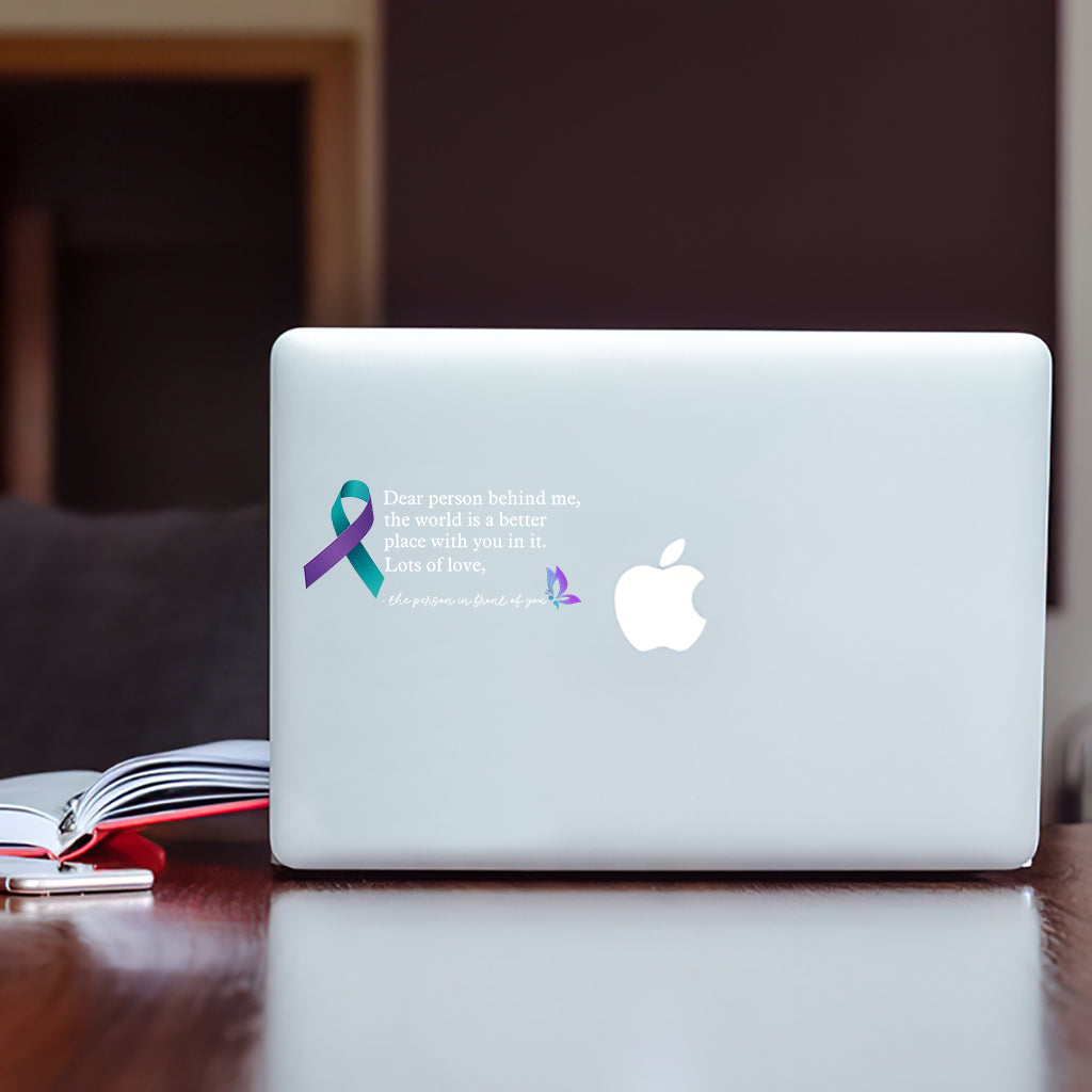 Dear person behind me - Personalized Suicide Prevention Decal Full